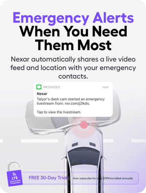 Nexar beam2 basic Subscription + Rear Camera bundle